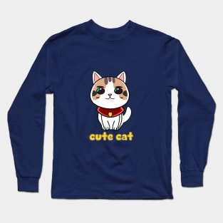 Cute cat cartoon Long Sleeve T-Shirt